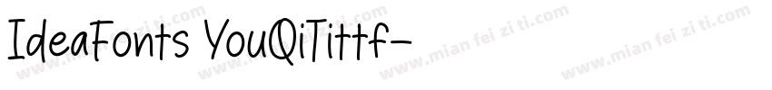 IdeaFonts YouQiTittf字体转换